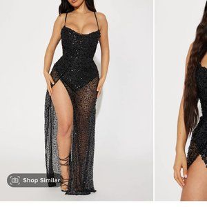 Sequin Bodysuit Dress